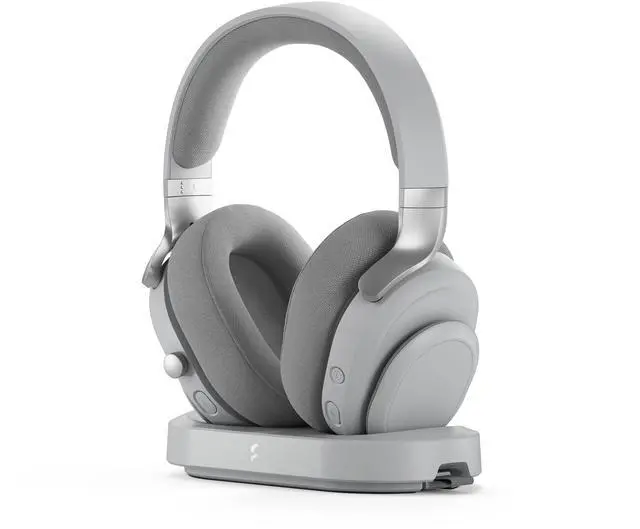 Alt view image 3 of 16 - Fractal Design Scape Light RGB Wireless Gaming Headset w/ Immersive Audio, USB Dongle & BT 5.3, Charging Stand, 40-Hr Battery, compatible with PC, Mac, PS4, PS5, Switch, Mobile - Gray (FD-HS-SCA1-02)
