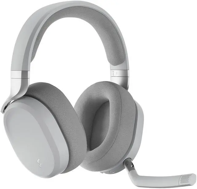 Alt view image 13 of 16 - Fractal Design Scape Light RGB Wireless Gaming Headset w/ Immersive Audio, USB Dongle & BT 5.3, Charging Stand, 40-Hr Battery, compatible with PC, Mac, PS4, PS5, Switch, Mobile - Gray (FD-HS-SCA1-02)