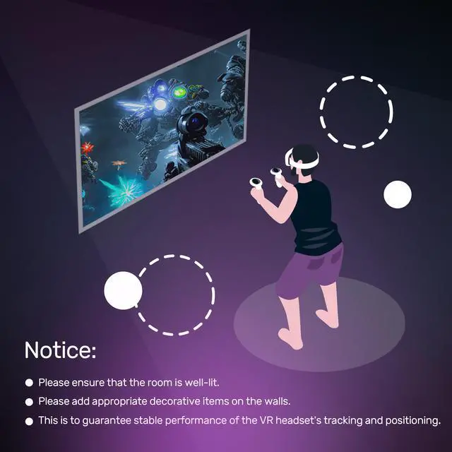 Alt view image 9 of 11 - DPVR E4 (Black) PCVR PC Gaming - 120hz Refresh Rate - Inside out Tracking -  116° Field of View