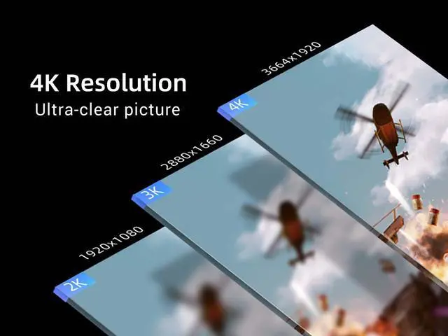 Alt view image 11 of 11 - DPVR E4 (Black) PCVR PC Gaming - 120hz Refresh Rate - Inside out Tracking -  116° Field of View