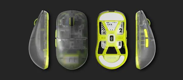 Alt view image 2 of 10 - Pulsar Gaming Gears X2H Wireless Gaming Mouse Ultralight 54g, Ambidextrous, PAW3395 26K DPI Optical Sensor, 5 Programmable Buttons, Compatible w/Windows/Mac/Linux, Acidic Green
