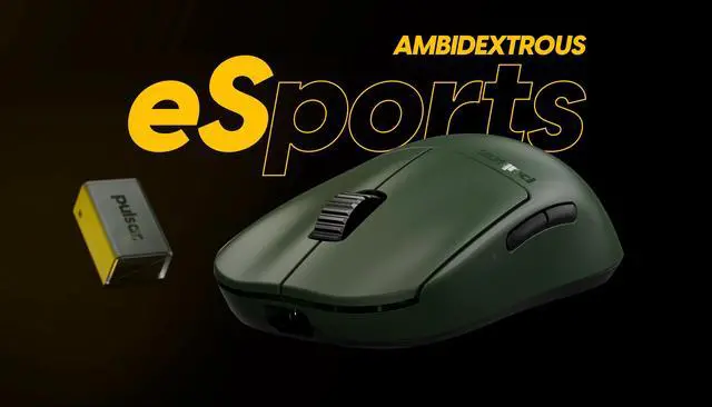 Alt view image 2 of 8 - Pulsar Gaming Gears X2A Founder's Edition eS Wireless Gaming Mouse Lightweight 69g Ambidextrous, 2.4 Ghz 4K Dongle Included PAW3395 26K DPI Optical Sensor, OLED Display, Green