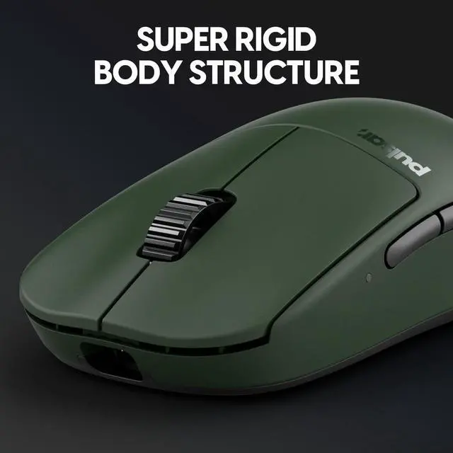 Alt view image 3 of 8 - Pulsar Gaming Gears X2A Founder's Edition eS Wireless Gaming Mouse Lightweight 69g Ambidextrous, 2.4 Ghz 4K Dongle Included PAW3395 26K DPI Optical Sensor, OLED Display, Green