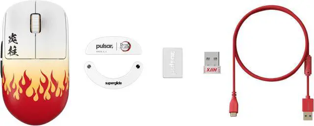 Alt view image 2 of 6 - Pulsar Gaming Gears X2H (High Hump) Demon Slayer Edition - Wireless Gaming Mouse, Ultra Lightweight 55g, PAW3395 26K DPI, 1ms Polling Rate, Optical, Symmetrical Shape, Lag-Free 2.4 GHz, Kyojuro