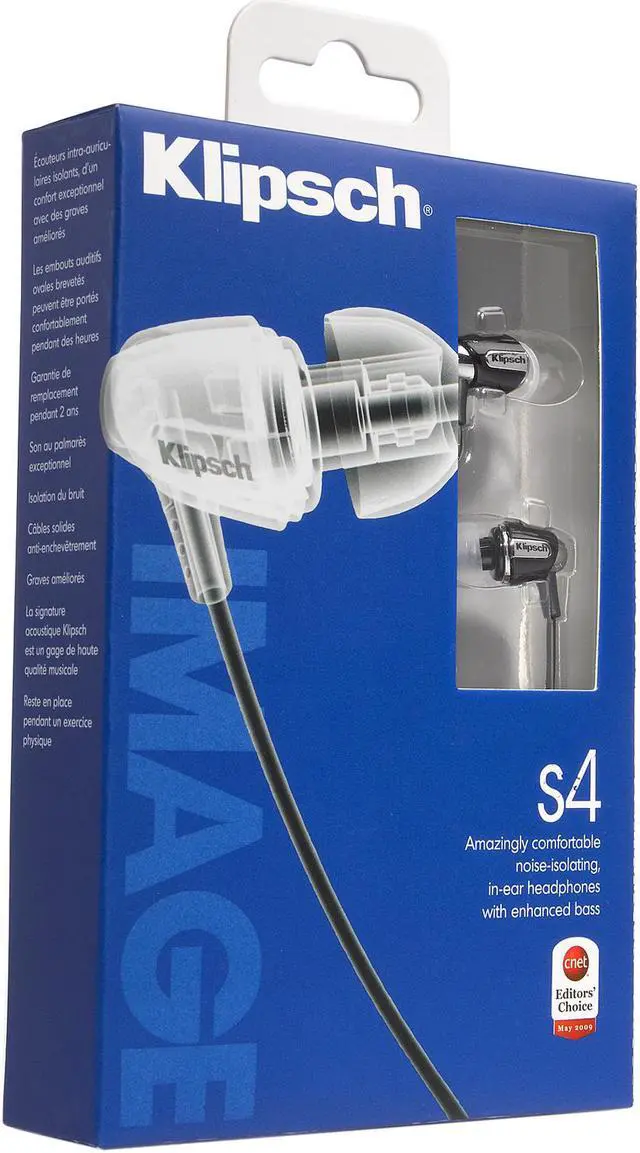 Alt view image 10 of 11 - Klipsch Black IMAGE S4 3.5mm Connector In-Ear Headphone