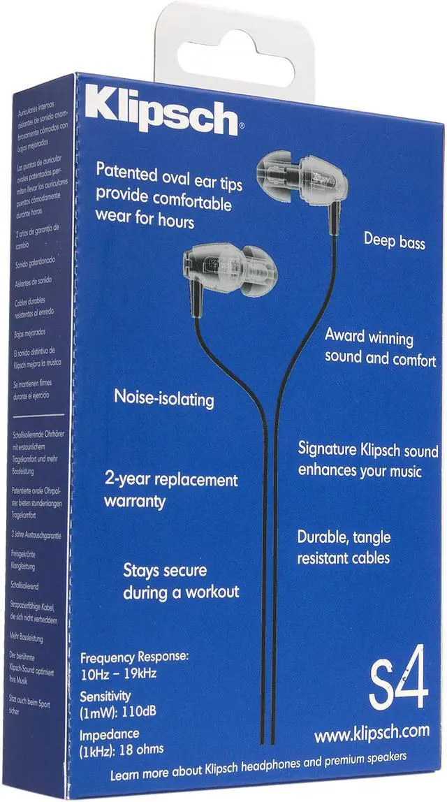 Alt view image 11 of 11 - Klipsch Black IMAGE S4 3.5mm Connector In-Ear Headphone