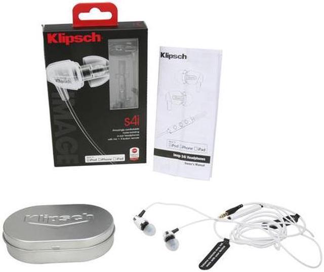 Alt view image 5 of 5 - Klipsch Image S4i 3.5mm Connector Canal Premium Noise-Isolating Headset w/3-button Apple control, White