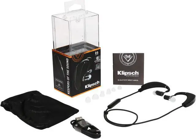 Alt view image 6 of 6 - Klipsch - R6BT Wireless Earbud Headphones - Black