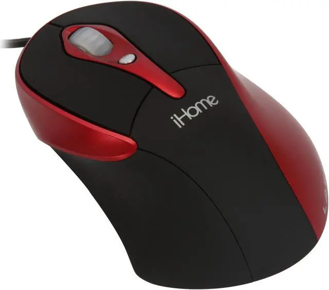 Alt view image 2 of 6 - iHome IH-M126LR Red 1 x Wheel USB Wired Laser FastTrack Mouse