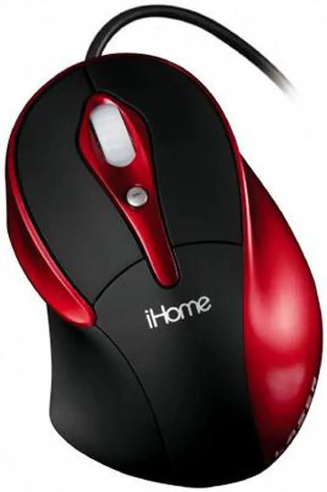 Main image of iHome IH-M126LR Red 1 x Wheel USB Wired Laser FastTrack Mouse