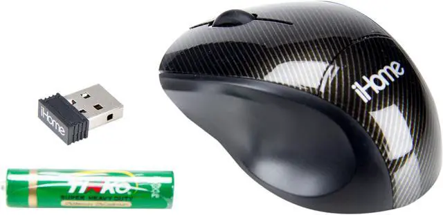 Alt view image 5 of 7 - iHome IH-M186OC USB RF Wireless Optical Mini Notebook Mouse (Carbon Fiber)