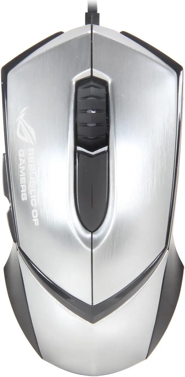 Alt view image 4 of 10 - ASUS ROG GX1000 Eagle Eye 90-XB3B00MU000 Black/Silver 1 x Wheel USB 2.0 Wired Laser Mouse