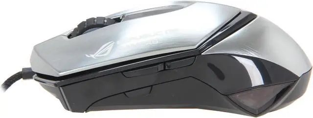 Alt view image 6 of 10 - ASUS ROG GX1000 Eagle Eye 90-XB3B00MU000 Black/Silver 1 x Wheel USB 2.0 Wired Laser Mouse