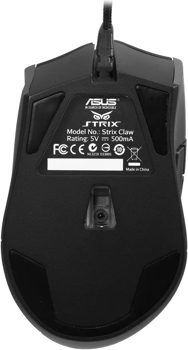 Alt view image 5 of 5 - ASUS STRIX CLAW 90YH00C1-BAUA00 Black 1 x Wheel USB Wired Optical Gaming Mouse