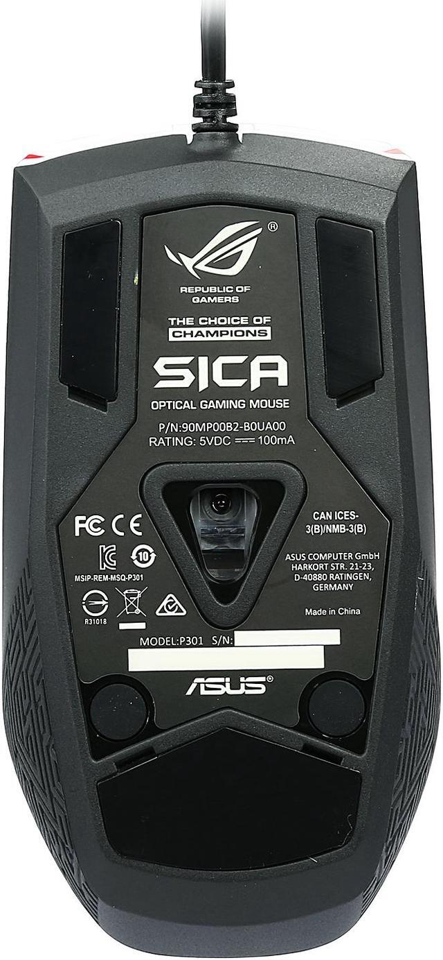 Alt view image 5 of 5 - ASUS ROG Sica Gaming Mouse (White)