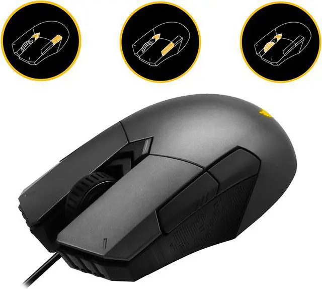 Alt view image 6 of 9 - ASUS TUF Gaming M5 Optical USB RGB Gaming Mouse Featuring a 6200 dpi Optical Sensor, Omron Switches, and Aura Sync RGB Lighting