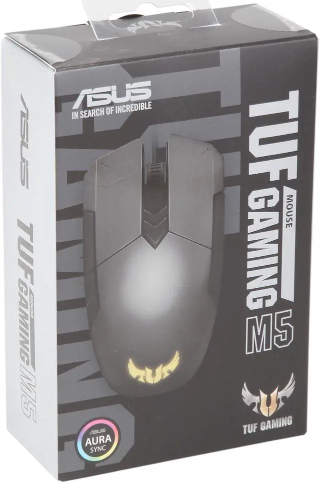 Alt view image 9 of 9 - ASUS TUF Gaming M5 Optical USB RGB Gaming Mouse Featuring a 6200 dpi Optical Sensor, Omron Switches, and Aura Sync RGB Lighting