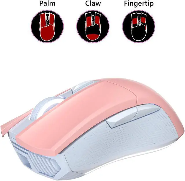 Alt view image 4 of 8 - ASUS ROG Gladius II Origin PNK Limited Edition Wired USB Optical Ergonomic FPS Gaming Mouse Featuring Aura Sync RGB Lighting, 12000 dpi Optical, 250 IPS Sensors and Swappable Omron Switches