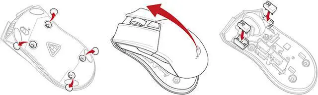 Alt view image 5 of 8 - ASUS ROG Gladius II Origin PNK Limited Edition Wired USB Optical Ergonomic FPS Gaming Mouse Featuring Aura Sync RGB Lighting, 12000 dpi Optical, 250 IPS Sensors and Swappable Omron Switches