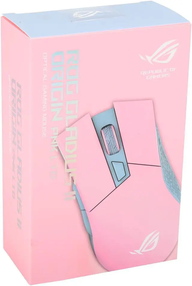 Alt view image 8 of 8 - ASUS ROG Gladius II Origin PNK Limited Edition Wired USB Optical Ergonomic FPS Gaming Mouse Featuring Aura Sync RGB Lighting, 12000 dpi Optical, 250 IPS Sensors and Swappable Omron Switches