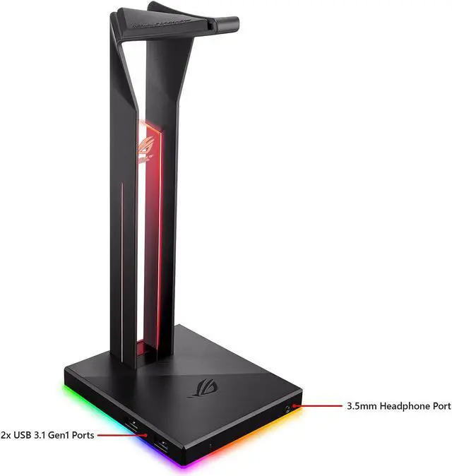 Alt view image 5 of 9 - ASUS ROG THRONE QI/US/AS Gaming Headset Stand