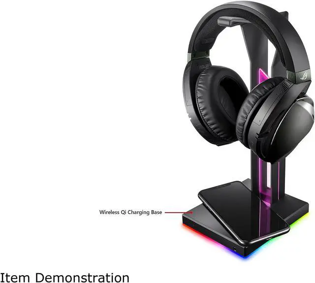 Alt view image 7 of 9 - ASUS ROG THRONE QI/US/AS Gaming Headset Stand