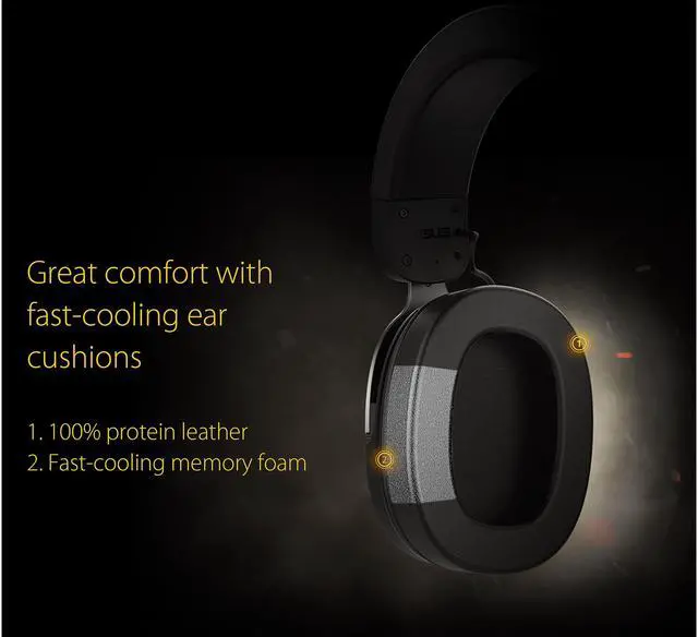 Alt view image 4 of 6 - ASUS TUF H3 Gaming Headset H3 – Discord, TeamSpeak Certified |7.1 Surround Sound | Gaming Headphones with Boom Microphone for PC, Playstation 4, Nintendo Switch, Xbox One, Mobile Devices