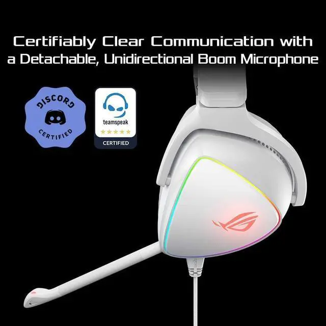 Alt view image 5 of 9 - ASUS ROG Delta White RGB Gaming Headset