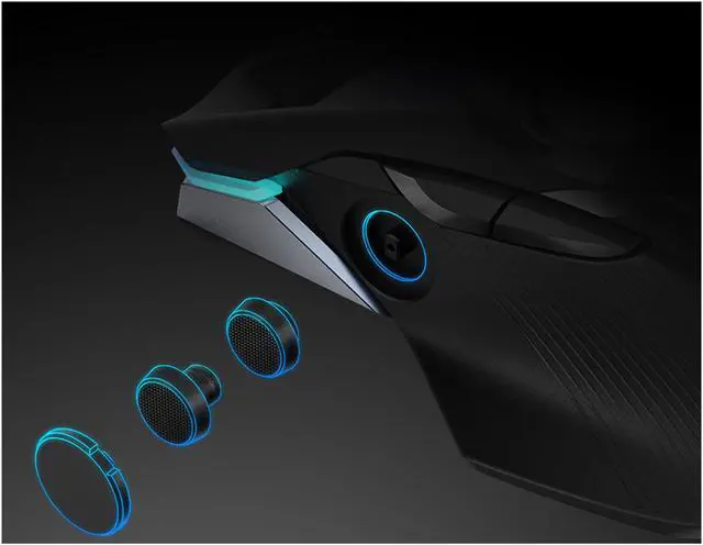 Alt view image 4 of 9 - ASUS P704 ROG CHAKRAM 90MP01K0-BMUA00 Black 1 x Wheel USB Wired / 2.4GHz / Bluetooth Optical Gaming Mouse