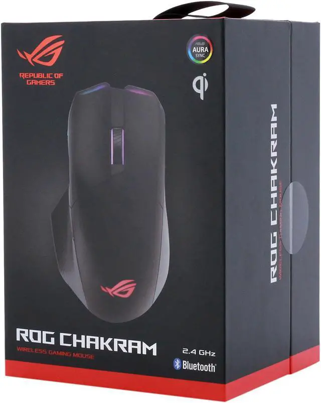 Alt view image 9 of 9 - ASUS P704 ROG CHAKRAM 90MP01K0-BMUA00 Black 1 x Wheel USB Wired / 2.4GHz / Bluetooth Optical Gaming Mouse