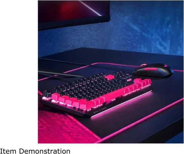 Alt view image 6 of 6 - ASUS ROG Strix Impact II Electro Punk 90MP01U0-BMUA00 Black, Pink 5 Buttons 1 x Wheel USB Wired Optical Gaming Mouse