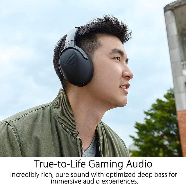 Alt view image 4 of 7 - ASUS ROG Strix Go 2.4 Wireless Gaming Headset with USB-C 2.4 GHz Adapter | Ai Powered Noise-Cancelling Microphone | Over-ear Headphones for PC, Mac, Nintendo Switch, and PS5/4