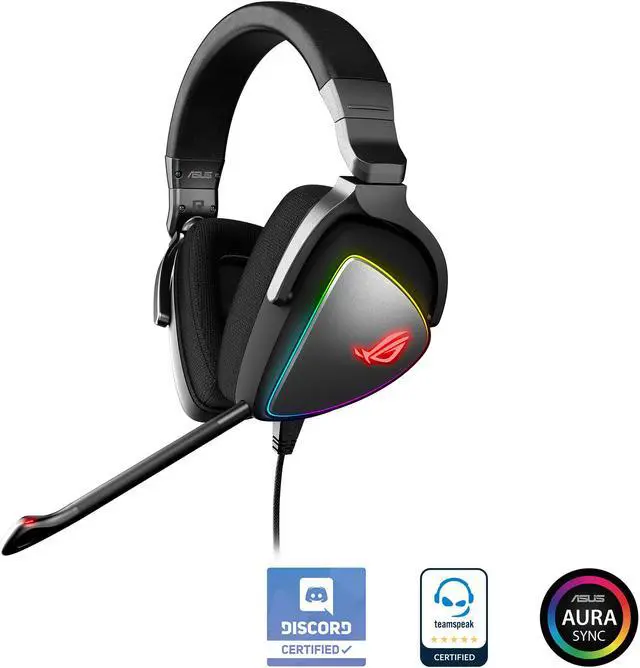 Main image of ASUS ROG Delta RGB gaming headset with Hi-Res ESS Quad-DAC, circular RGB lighting effect and USB-C connector for PCs, PS5, consoles and mobile gaming