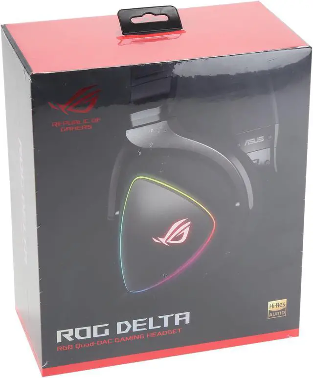 Alt view image 11 of 11 - ASUS ROG Delta RGB gaming headset with Hi-Res ESS Quad-DAC, circular RGB lighting effect and USB-C connector for PCs, PS5, consoles and mobile gaming