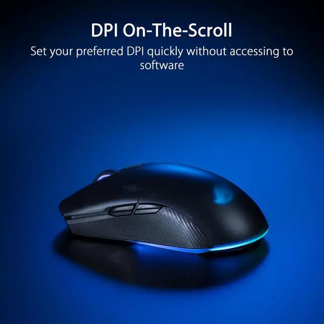 Alt view image 5 of 7 - ASUS Optical Gaming Mouse - ROG Pugio II | Ergonomic & Truly Ambidextrous PC Gaming Mouse | Configurable & Swappable Side Buttons | 16,00 DPI Optical Sensor | Aura Sync RGB Tactile Mice
