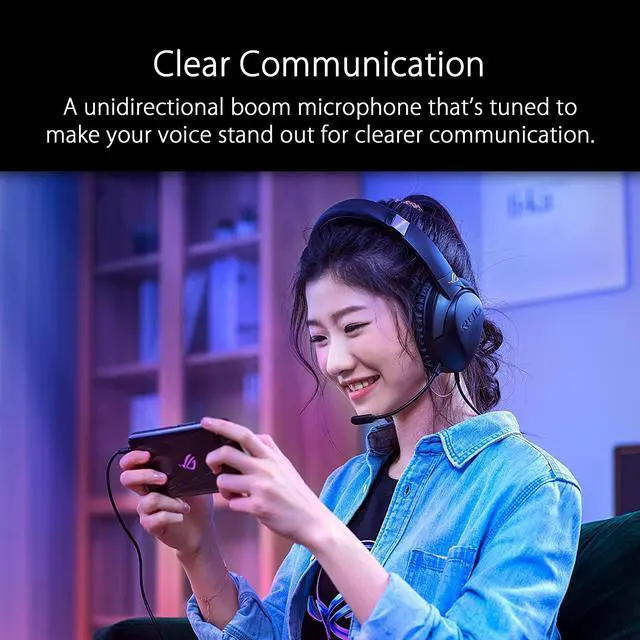 Alt view image 5 of 6 - ASUS ROG Strix Go Core Wired Gaming Headset | 3.5mm Connector | Lightweight Design | Over-Ear Headphones for PC, Mac, Nintendo Switch, and PS4, Black, Standard