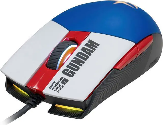 Alt view image 3 of 9 - ASUS ROG Strix Impact II GUNDAM EDITION 90MP0260-BMUA00 Gundam Edition 6 Buttons 1 x Wheel USB 2.0 Wired Gundam Mouse Optical Gaming Mouse