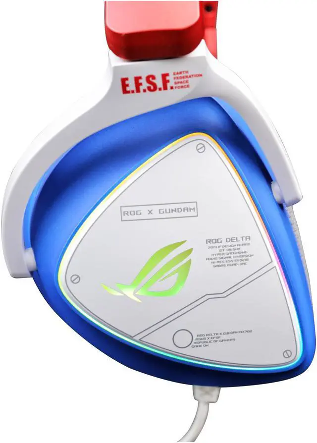 Alt view image 4 of 7 - ASUS ROG Delta GUNDAM EDITION Gaming Headset (Limited Edition, AI Noise-Canceling Mic, Hi-Res ESS 9281 QUAD DAC, USB-C, AURA Sync, Lightweight, Compatible with Laptop, Consoles, and Smart Devices)
