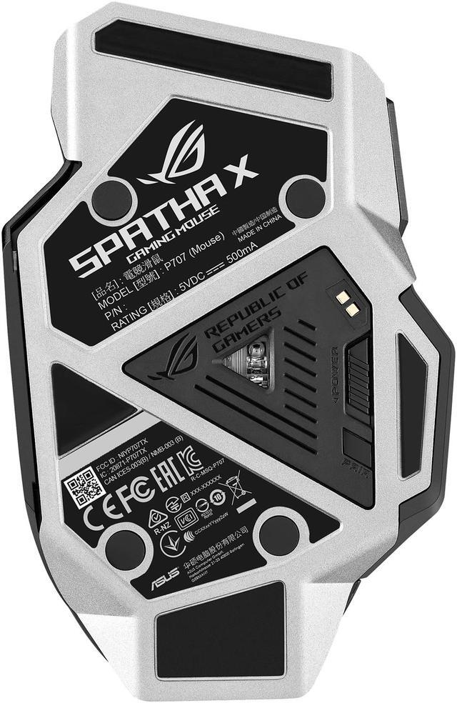 Alt view image 13 of 13 - ASUS ROG Spatha X Wireless Gaming Mouse (Magnetic Charging Stand, 12 Programmable Buttons, 19,000 DPI, Push-fit Hot Swap Switch Sockets, ROG Micro Switches, ROG Paracord and Aura RGB lighting)