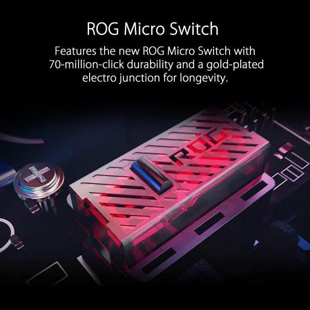 Alt view image 4 of 6 - ASUS ROG Gladius III Wired Gaming Mouse | Tuned 19,000 DPI Sensor, Hot Swappable Push-Fit II Switches, Ergo Shape, ROG Omni Mouse Feet, ROG Paracord and Aura Sync RGB Lighting