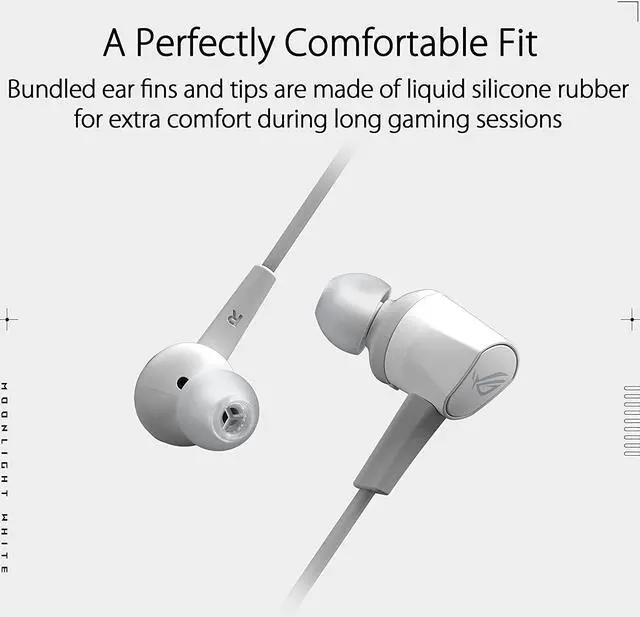 Alt view image 5 of 8 - ASUS ROG Cetra II Core ML Moonlight White in-Ear Gaming Earbuds