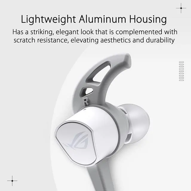 Alt view image 4 of 8 - ASUS ROG Cetra II Core ML Moonlight White in-Ear Gaming Earbuds