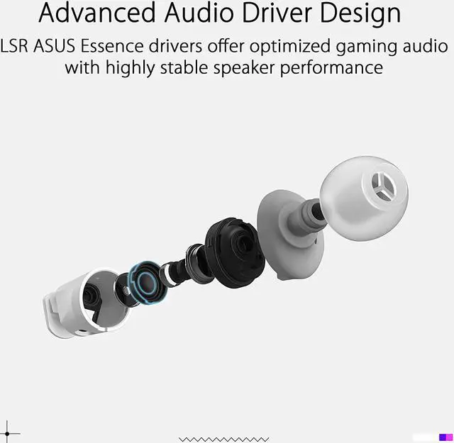 Alt view image 2 of 8 - ASUS ROG Cetra II Core ML Moonlight White in-Ear Gaming Earbuds