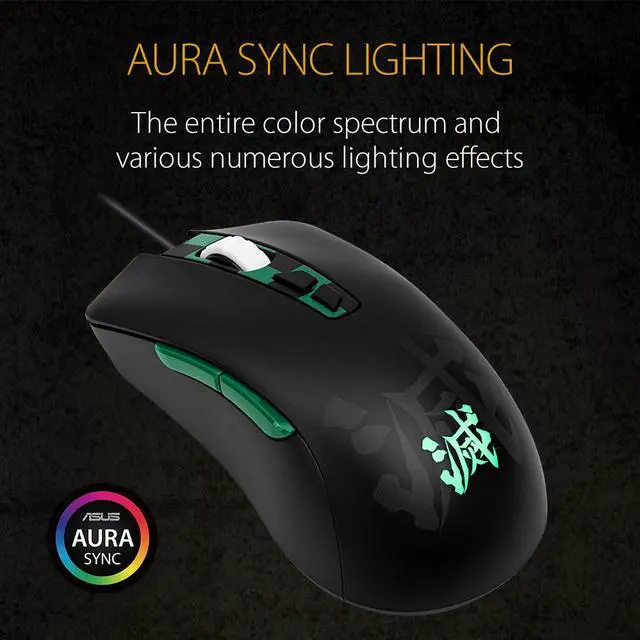 Alt view image 8 of 9 - ASUS TUF Gaming Wired Ergonomic Gaming Mouse, 7,000 DPI Optical Sensor, 7 Programmable Tactile Buttons, Aura Sync RGB Lighting, Lightweight Build, Durable Switches, On-Board Memory, Demon Slayer, TANJIRO