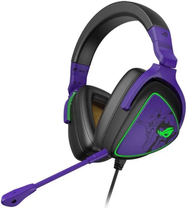 Alt view image 5 of 5 - ASUS ROG Delta S EVA Edition Gaming Headset (AI Noise-Canceling Mic,Hi-Res ESS 9281 Quad DAC,RGB Lighting,Lightweight,MQA tech, USB-C,for PC, Mac,PS4,PS5,Switch and Mobile Devices) Evangelion