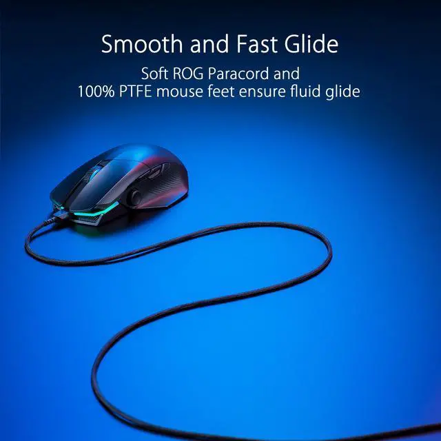 Alt view image 5 of 7 - Asus ROG Chakram X Origin Gaming Mouse, Tri-mode connectivity (2.4GHz RF, Bluetooth, Wired), 36000 DPI sensor, 11 programmable buttons, Detachable joystick, Paracord cable, Black