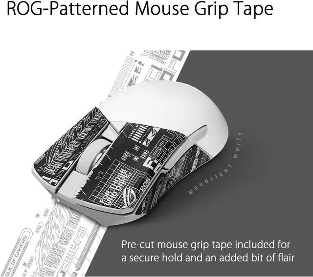Alt view image 7 of 7 - Asus ROG Gladius III Wireless AimPoint Gaming Mouse, Connectivity (2.4GHz RF, Bluetooth, Wired), 36000 DPI sensor, 6 programmable buttons, ROG SpeedNova, Replaceable switches, Paracord cable, White