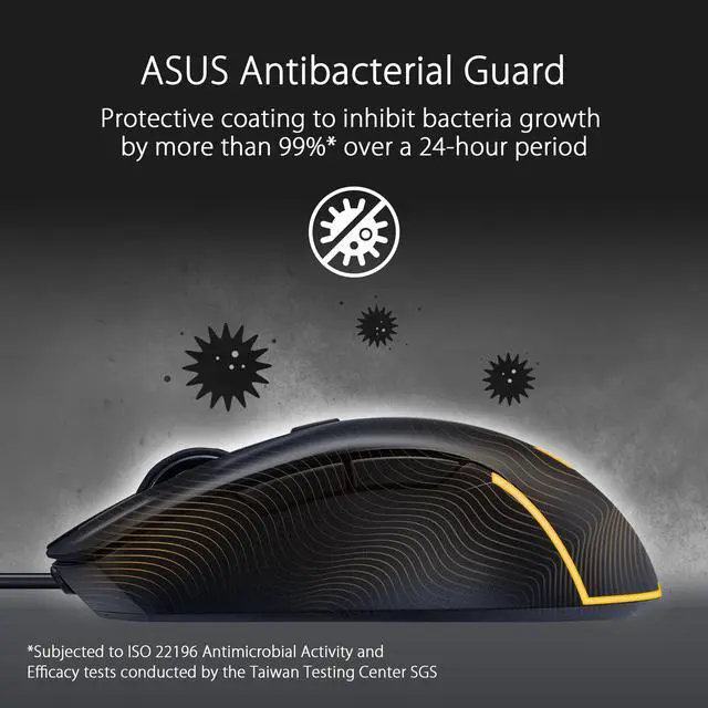Alt view image 4 of 12 - ASUS TUF Gaming M3 Gen II ultralight 59-gram wired gaming mouse, IP56 dust and water resistance, 8000 dpi sensor, six programmable buttons, Black