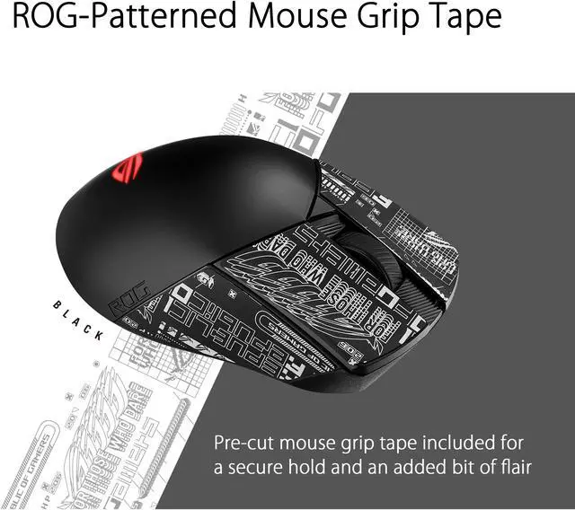 Alt view image 7 of 7 - ASUS ROG Gladius III Wireless AimPoint Gaming Mouse, Connectivity (2.4GHz RF, Bluetooth, Wired), 36,000 DPI Sensor, 6 programmable Buttons, ROG SpeedNova, Replaceable switches, Paracord Cable, Black