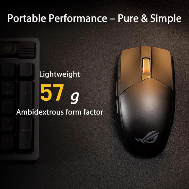 Alt view image 2 of 11 - Asus ROG Strix Impact III Wireless Gaming Mouse, 57 G Lightweight, 36K DPI Sensor, Bluetooth & 2,4GHz RF, ROG SpeedNova, Up to 618hrs Battery Life, Replaceable Switches, ROG Omni Receiver, Black